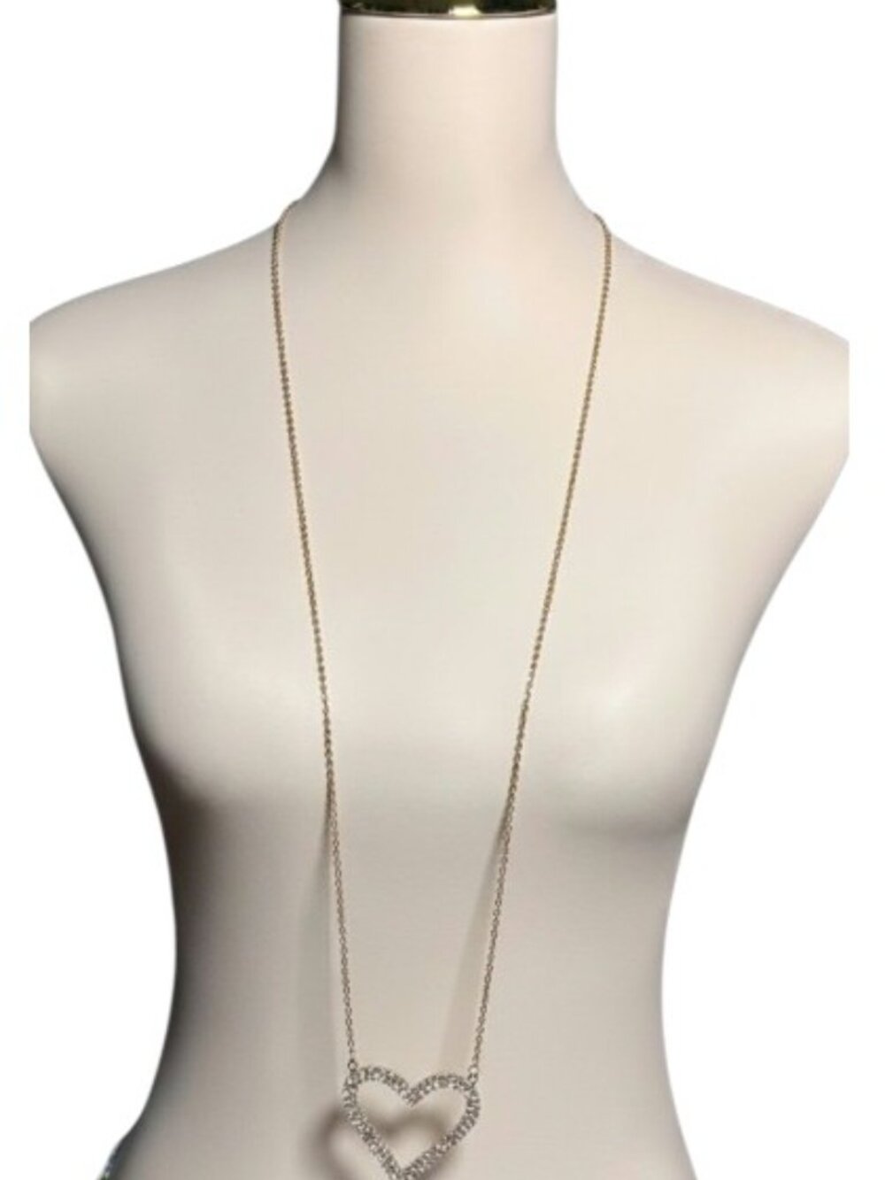 Blingy Heart Drop Necklace